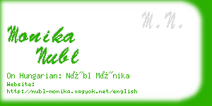 monika nubl business card